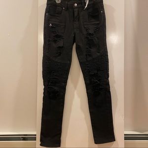 Rue 21 “Supreme Flex” Black Ripped Skinny Jeans